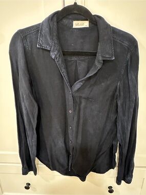 Bella Dahl Black Collared Button-Up Top